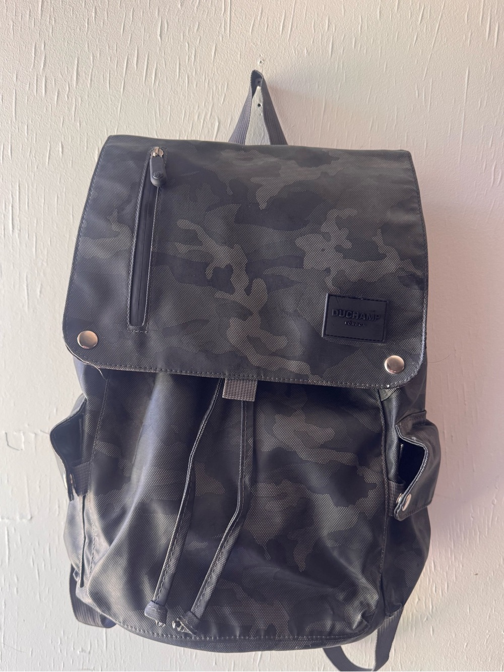 Duchamp Men's Camo Roll-Top Backpack - Black/Gray